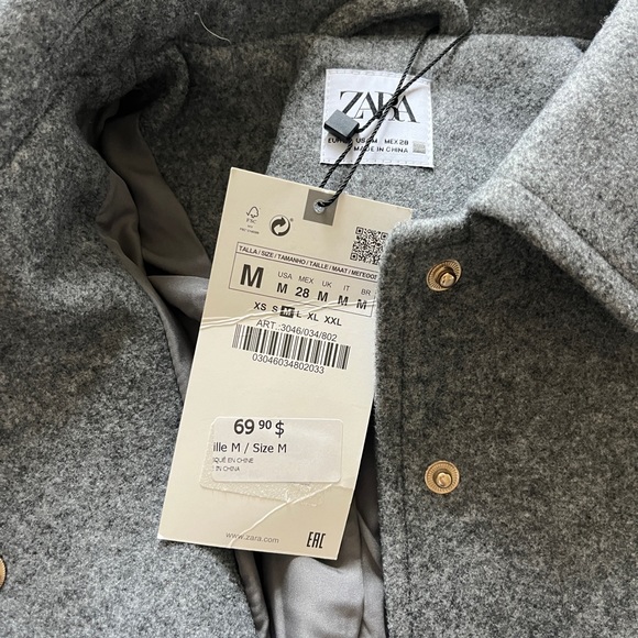 Zara Gold Button Soft Touch Jacket - Picture 9 of 9